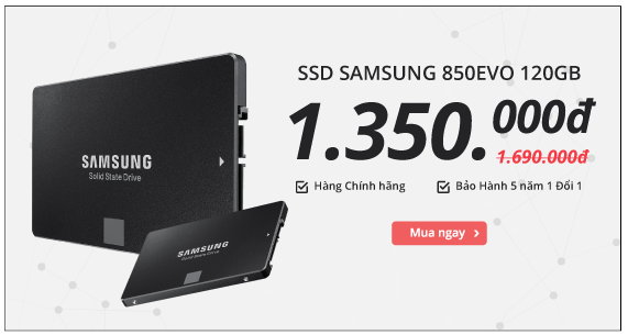 SSD Samsung 850 evo 120GB