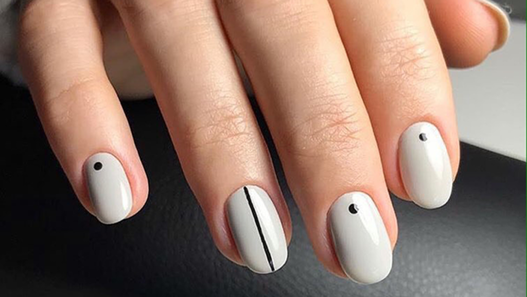 Mẫu nail màu sắc trắng