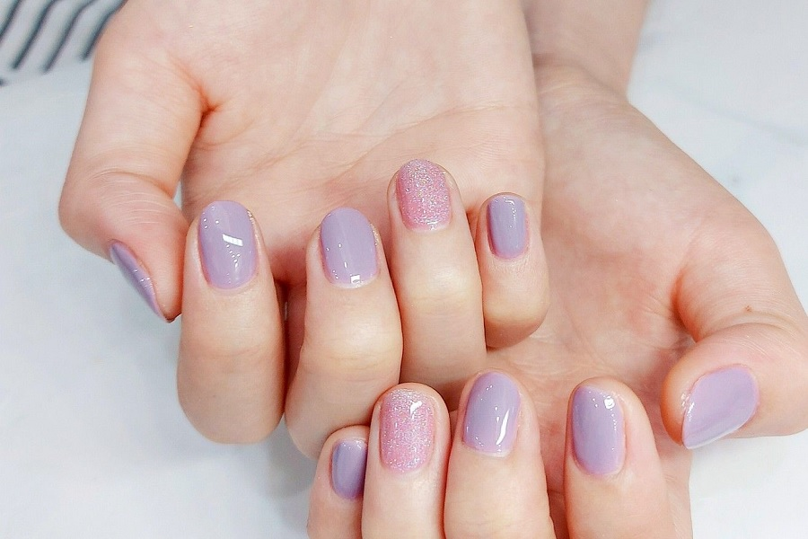  Mẫu nail pastel kim tuyến