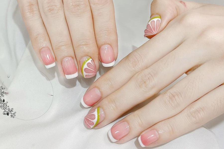 Mẫu nail đẹp nhẹ nhàng cho học sinh, sinh viên 