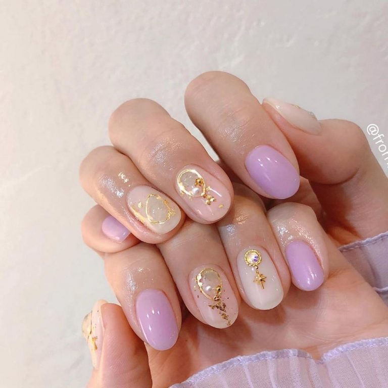 Nail Tím pastel 