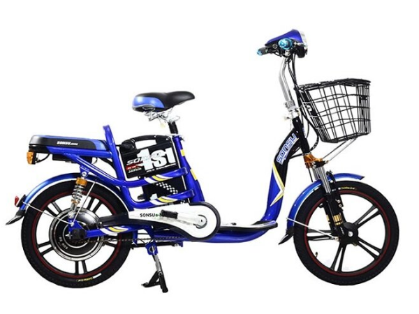 Xe đạp điện Sonsu Ruby 18 INCH màu xanh