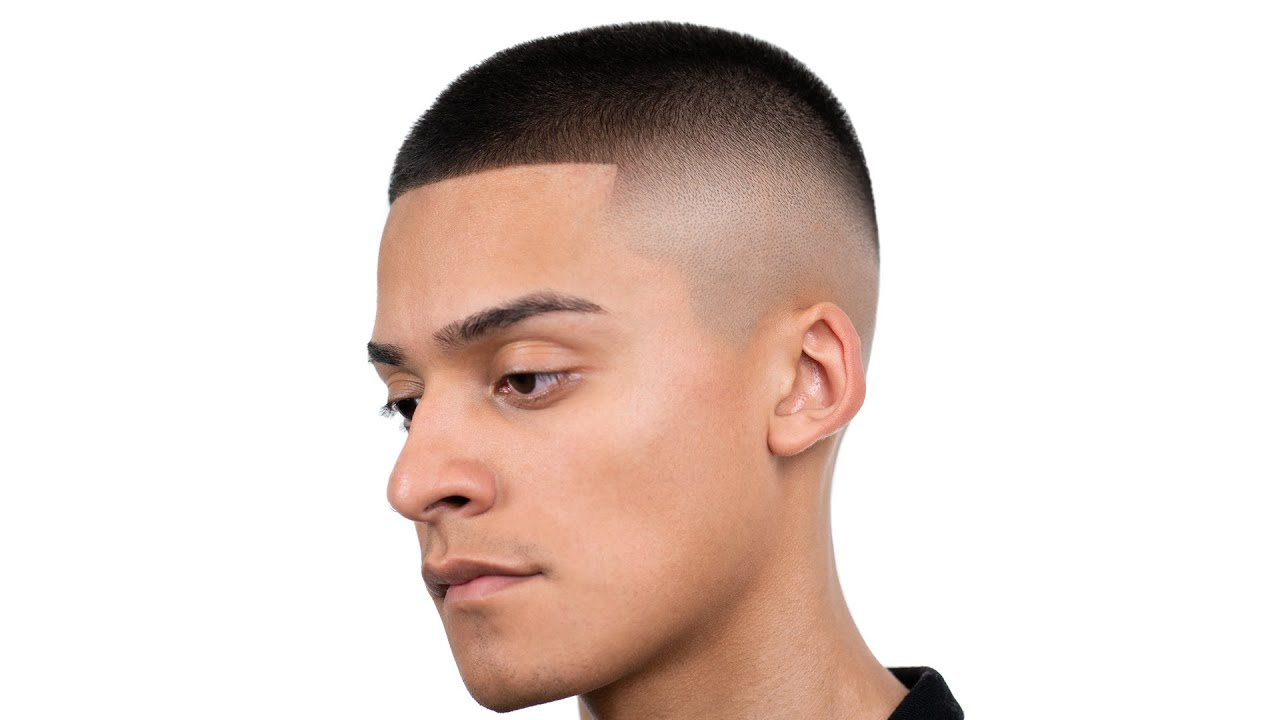 Buzz Cut Skin Fade kết hợp Line Up