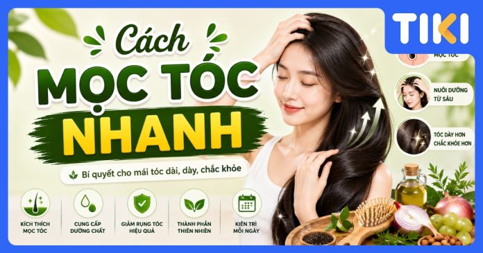 Cách mọc tóc nhanh tại nhà: Bí quyết nuôi dưỡng tóc chắc khỏe
