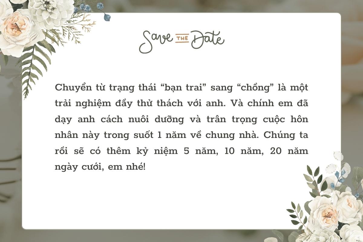 Stt kỷ niệm ngày cưới dành riêng cho bà xã ck son