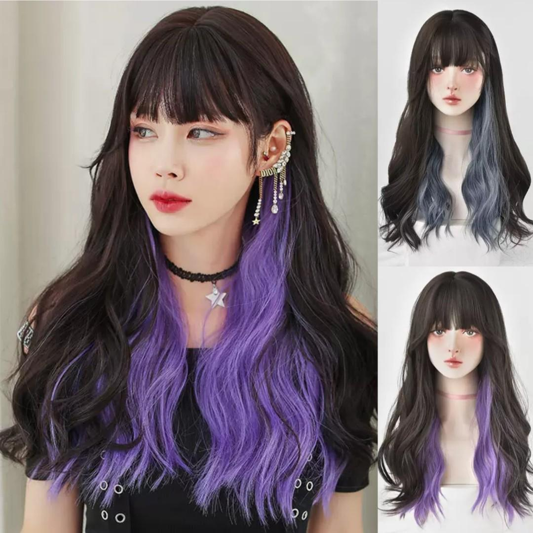 Tóc highlight korea màu sắc tím nhạt