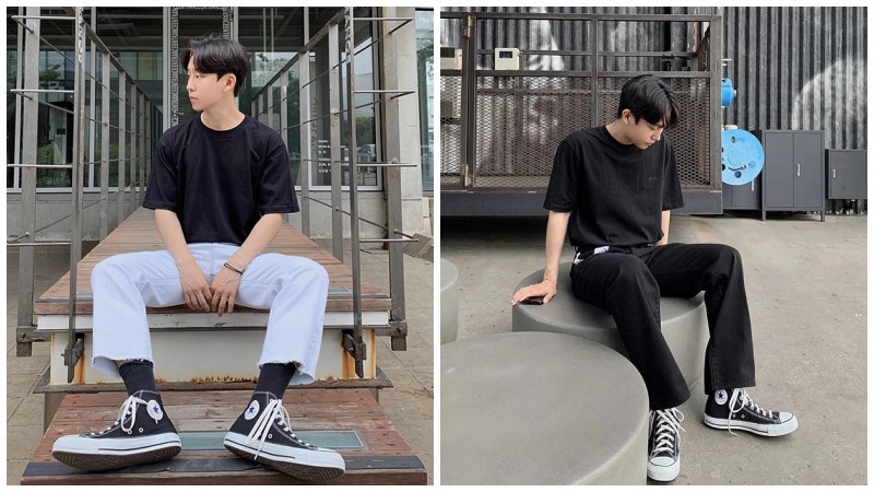 Giày Converse cổ cao là một trong những item không thể thiếu trong tủ đồ