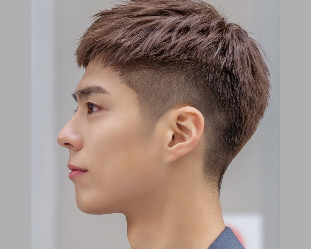 Dễ dàng tạo kiểu với mohican chéo ngắn cổ điển