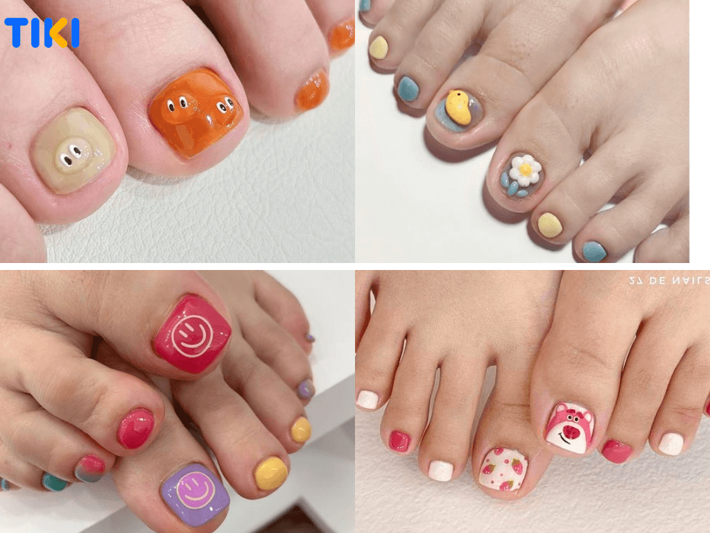 mẫu nail chân đẹp cho bé gái