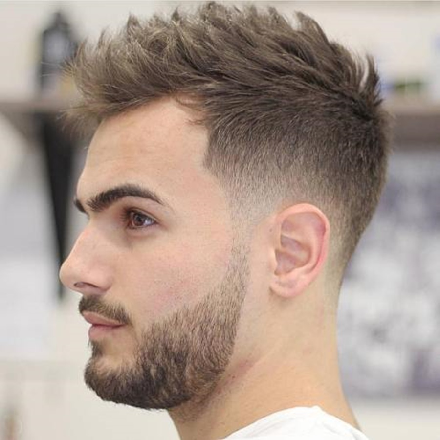 Tóc nam ngắn spiky quiff tạo hiệu ứng tóc dày