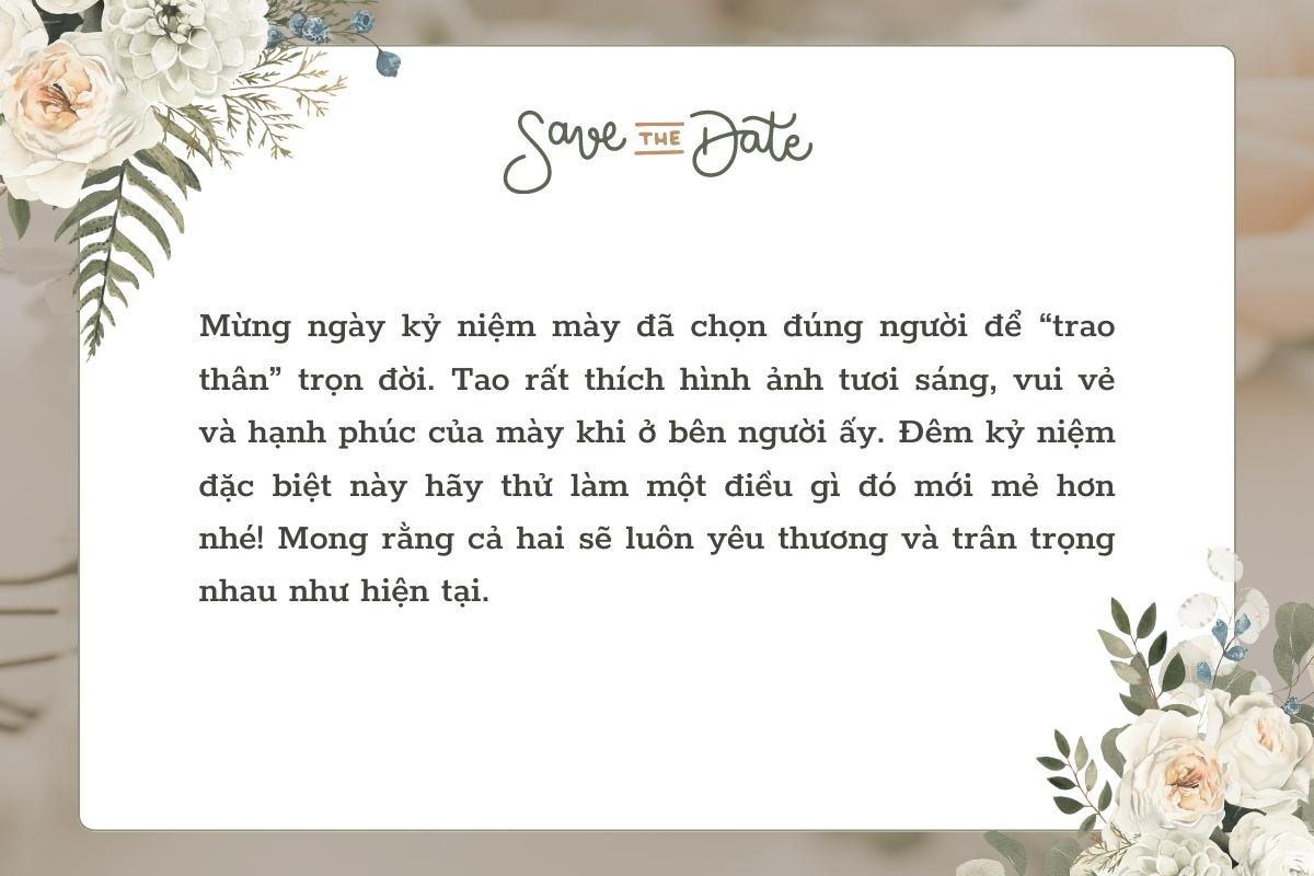 Stt chúc mừng kỷ niệm ngày cưới của người sử dụng thân mật