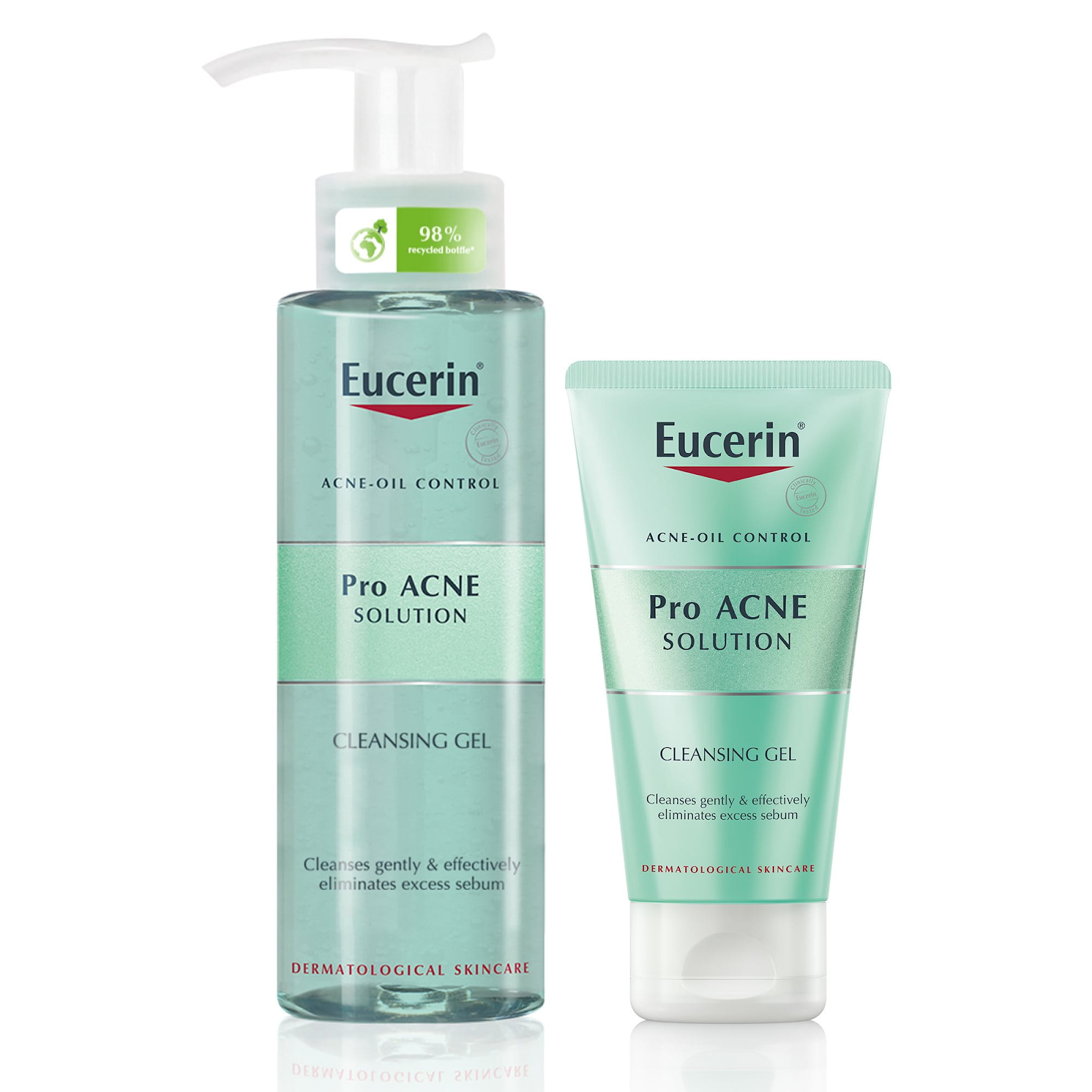 Sữa rửa mặt cho da dầu mụn Eucerin ProAcne Solution Cleansing Gel chứa công thức làm sạch dịu nhẹ 