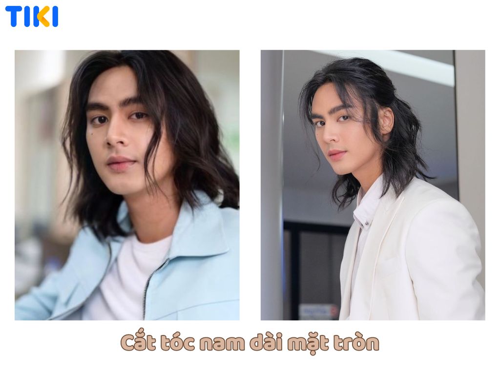 Cắt tóc nam dài mặt tròn