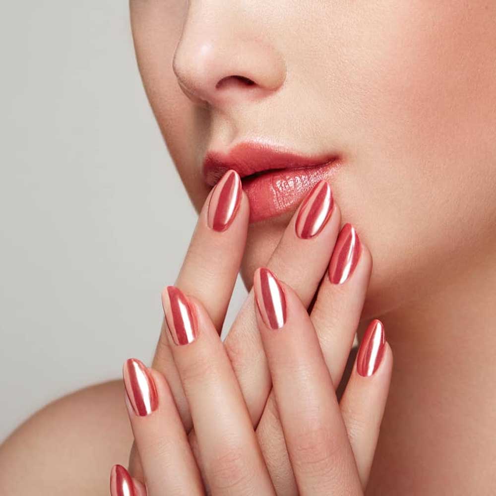 Mẫu nail hiệu ứng tráng gương