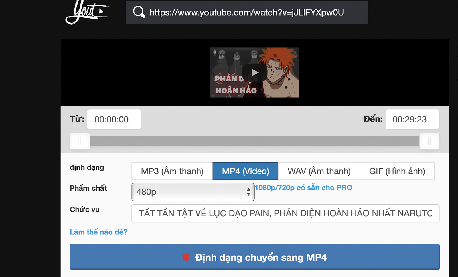 Download video from Youtube cực dễ với Yout