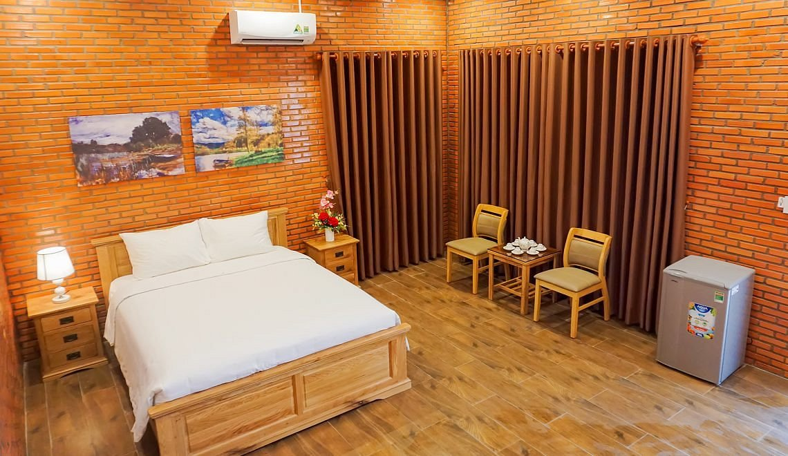 Orchard Home Resort Nam Cát Tiên sở hữu phòng nghỉ sang trọng và hiện đại với đầy đủ tiện ích