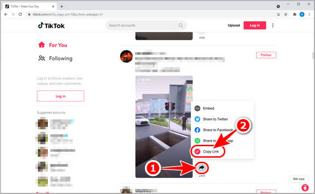 Sao chép liên kết video trên TikTok