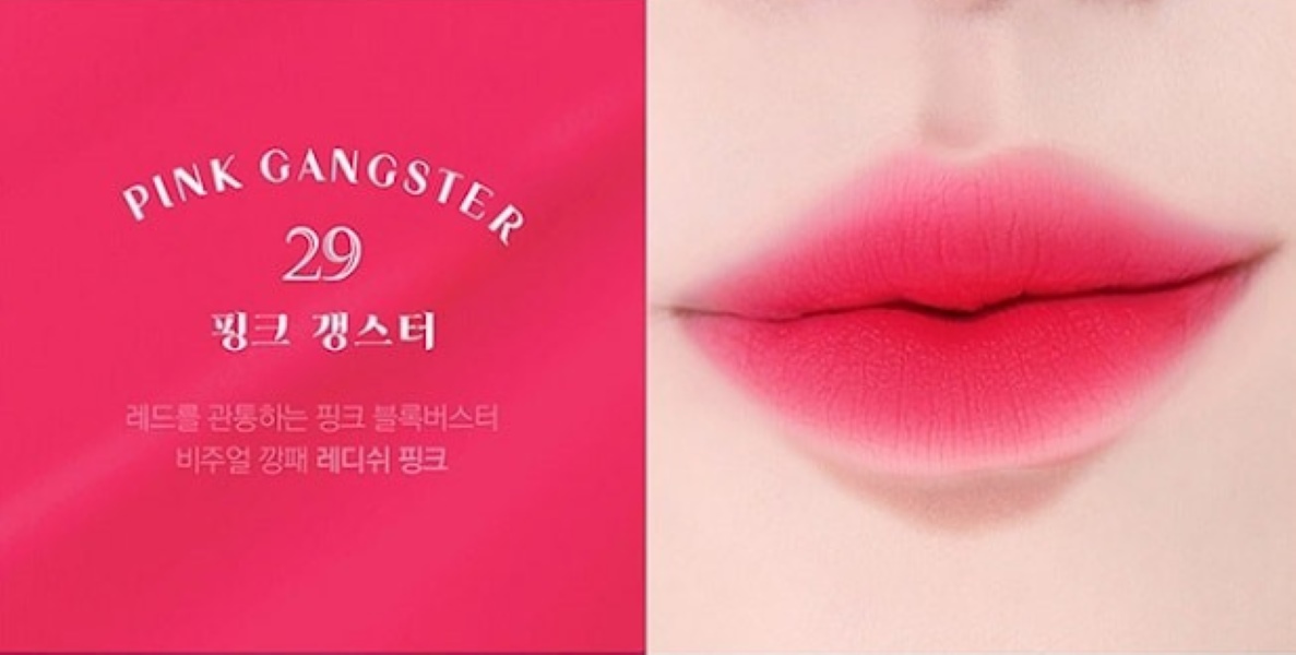 Với phong thái makeup thiên hồng, màu sắc son 29 Pink Gangster tiếp tục quan trọng đặc biệt tương thích 