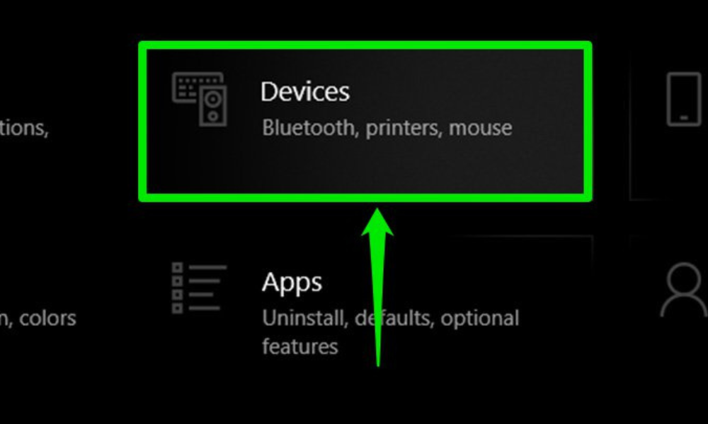 Kết nối tivi với máy tính ở mục Devices Win 10
