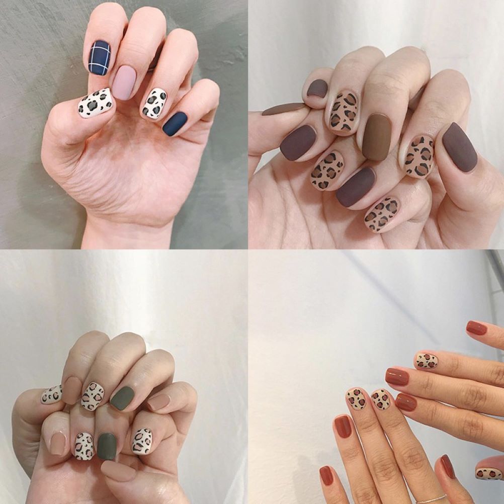 Những mẫu nail họa tiết da báo