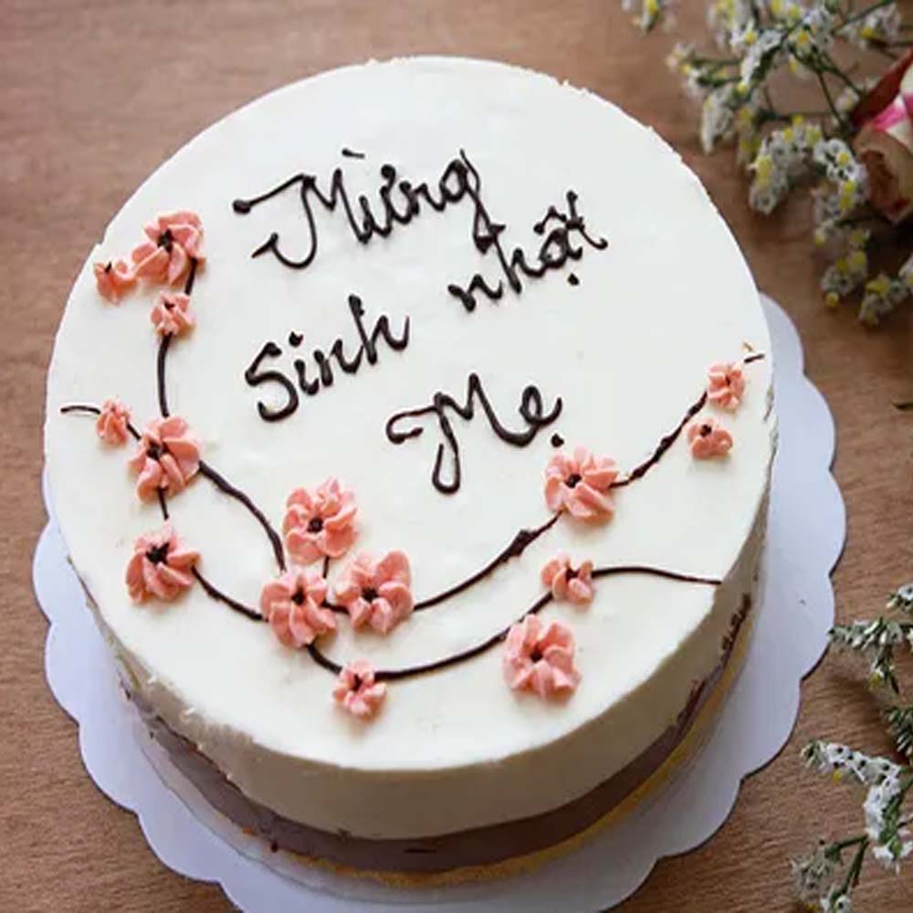 Mẫu bánh sinh nhật dành cho các mẹ yêu thích sự đơn giản