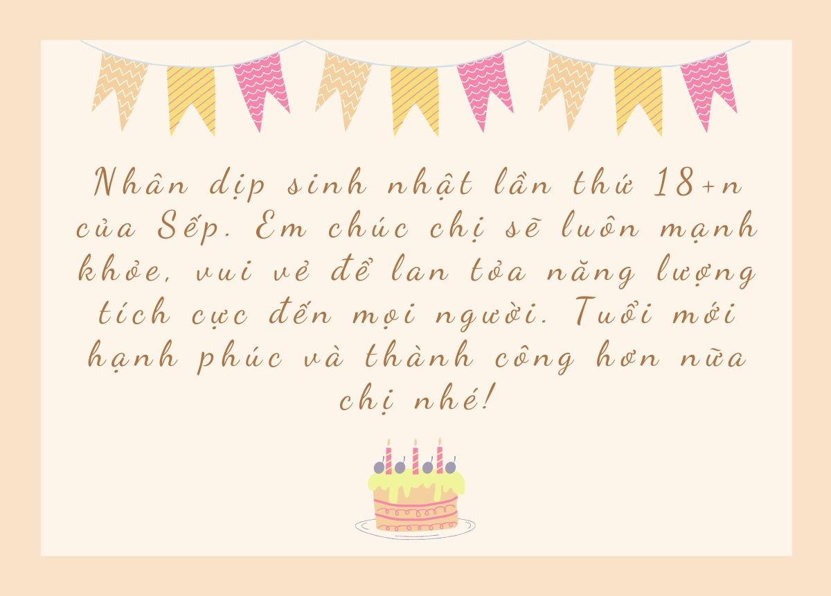 Lời chúc sinh nhật sếp phái nữ hoặc và độc đáo và khác biệt