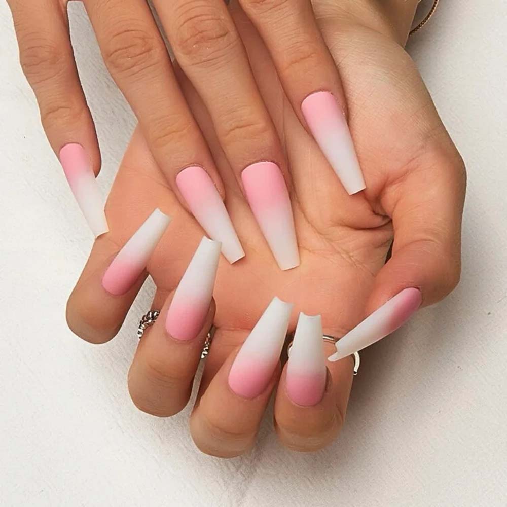 Mẫu ombre hồng đơn giản nhưng ấn tượng