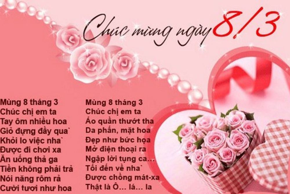 Lời chúc hài hước cho ngày 8/3