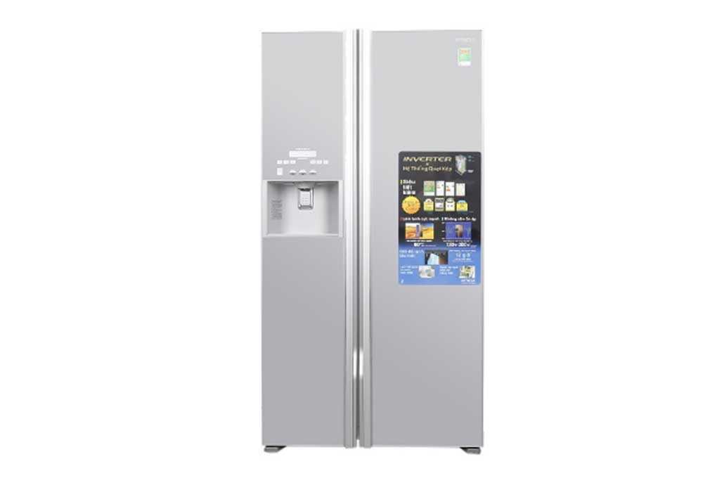Tủ lạnh side-by-side Hitachi dung tích lớn 605 lít với nhiều chức năng thiết thực hữu ích 