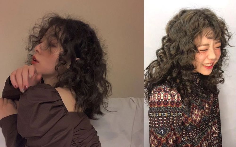 Tóc ngắn xoăn Hippie
