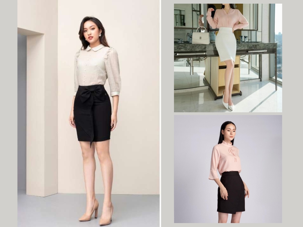 Chân váy cây viết chì dáng vẻ ngắn