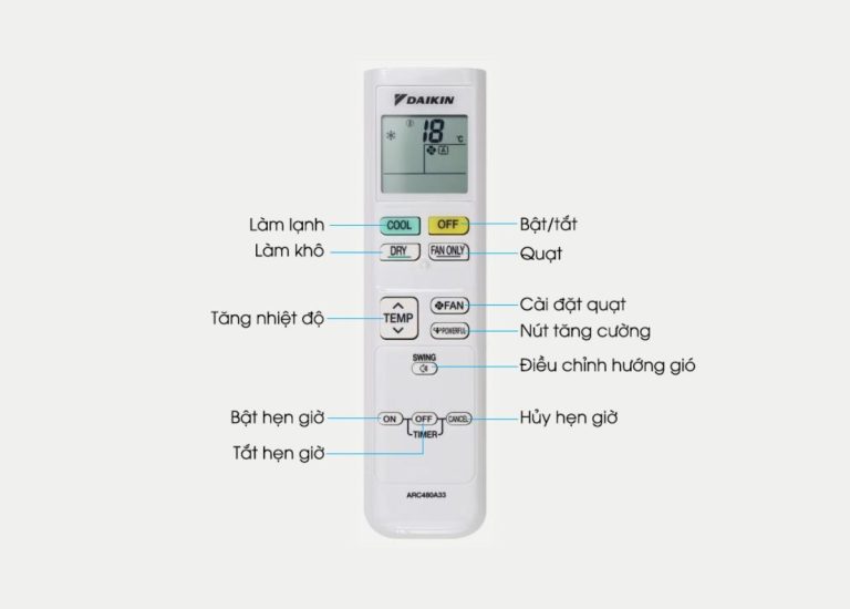 Hướng dẫn cách điều khiển điều hòa Daikin chính hãng 