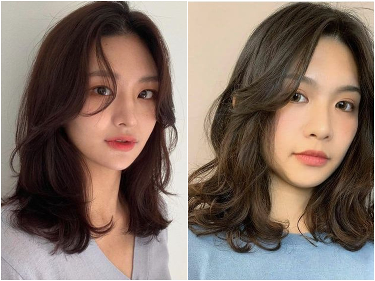Tóc uốn lọn ngang vai tự nhiên