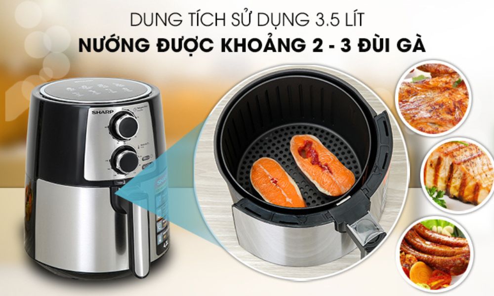 Nồi chiên không dầu loại nào tốt? Nồi chiên không dầu Sharp KF-AF42MV-ST