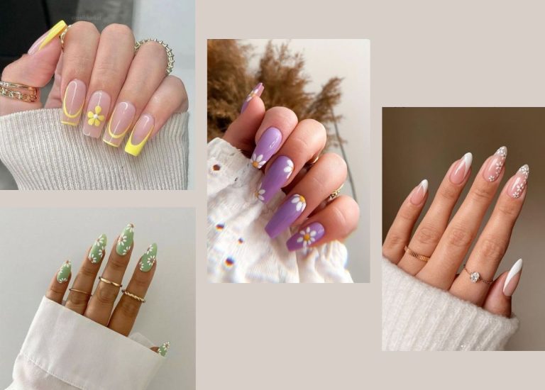 Các mẫu nail vẽ hoa đơn giản, xinh xắn năm 2024