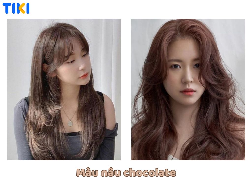 Màu nâu chocolate - Màu tóc cho học sinh da ngăm
