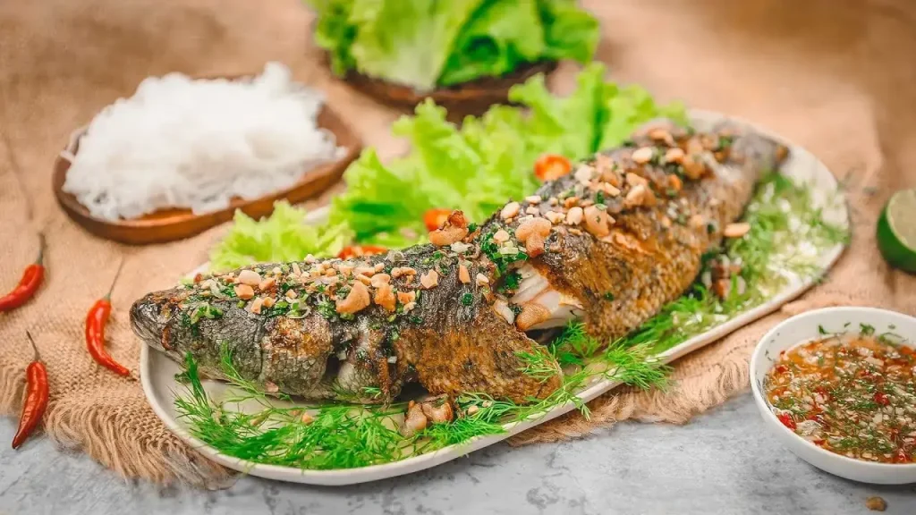 Cá lóc nướng bằng nồi chiên không dầu