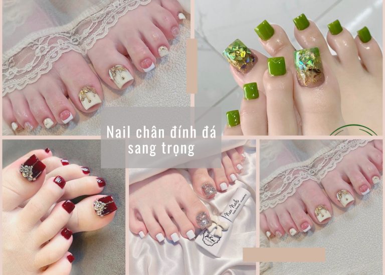 Gợi ý 100+ mẫu nail chân đính đá sang trọng, thời thượng nhất 2024