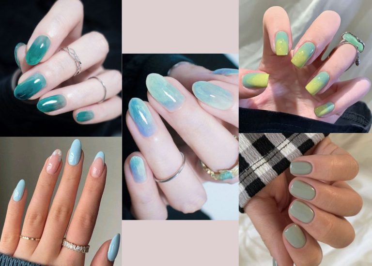 TOP 50 mẫu nail màu xanh ngọc đẹp, hot trend 2023