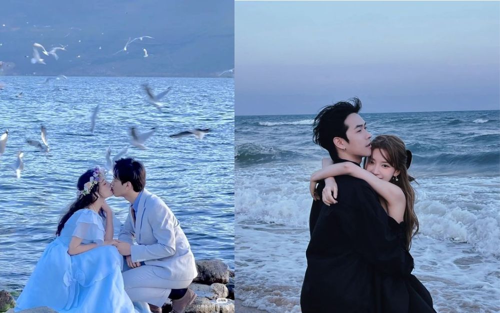 Chụp ảnh couple trên bãi biển