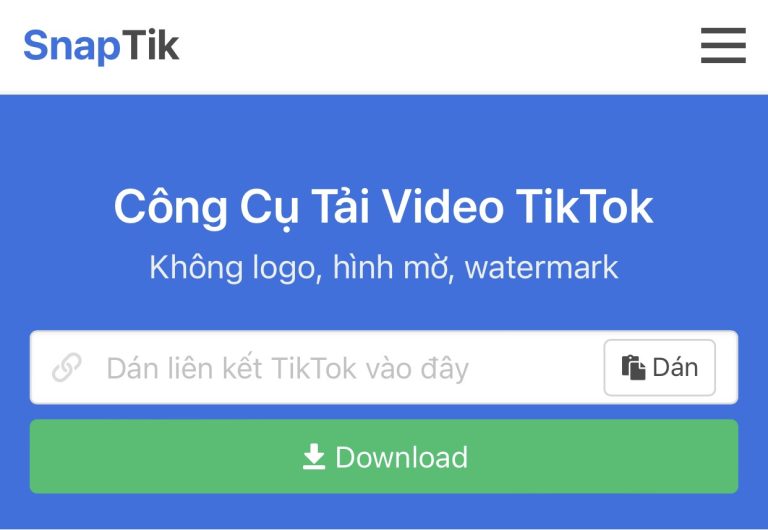 SnapTik App – Tải video TikTok không logo miễn phí