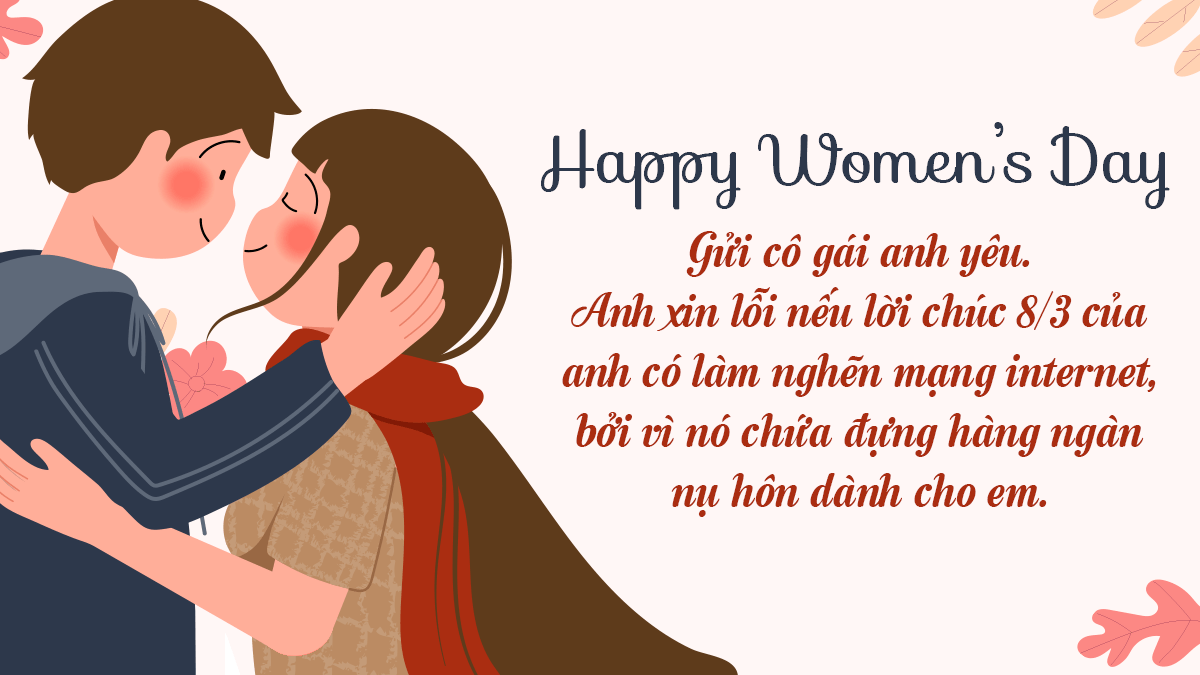 Lời chúc 8/3 cho người yêu ngọt ngào và lãng mạn