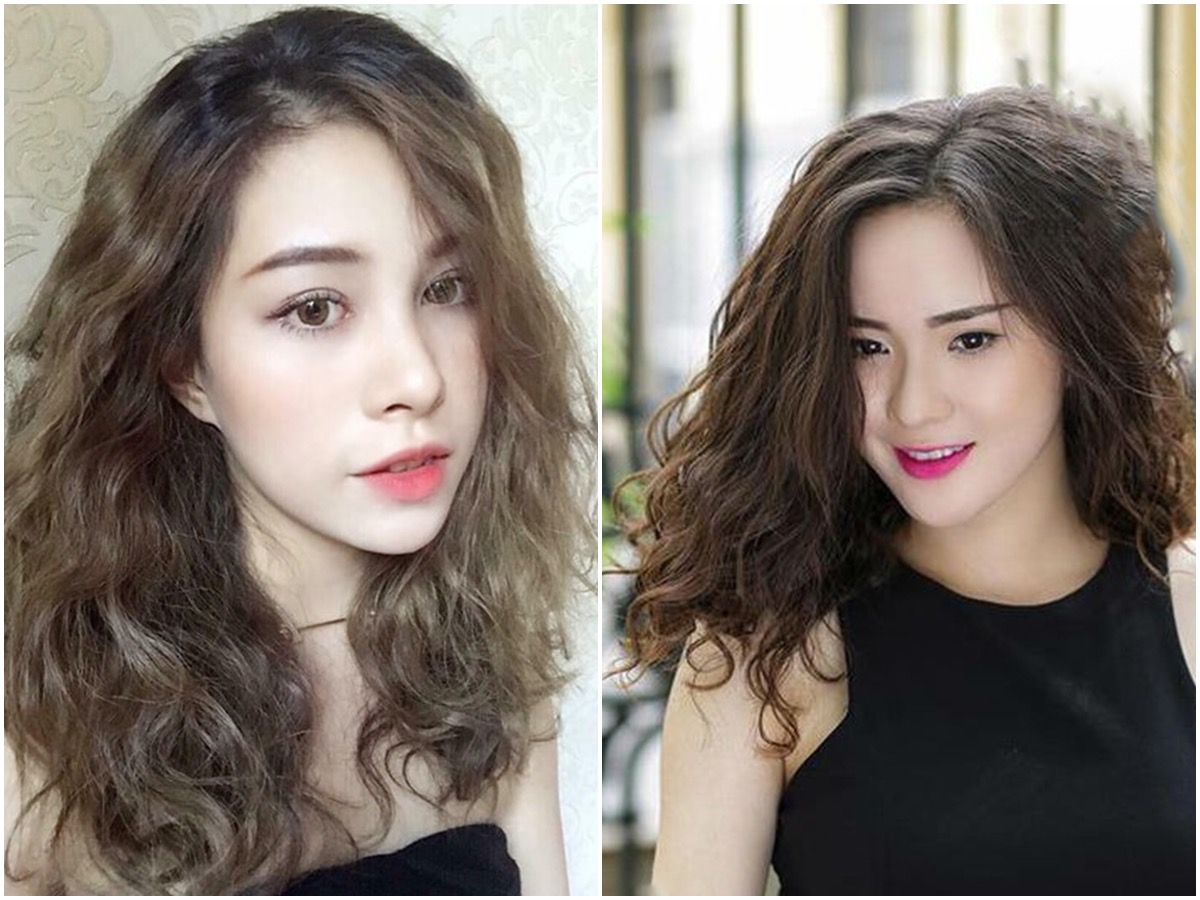 Kiểu tóc uốn đũa ngang vai
