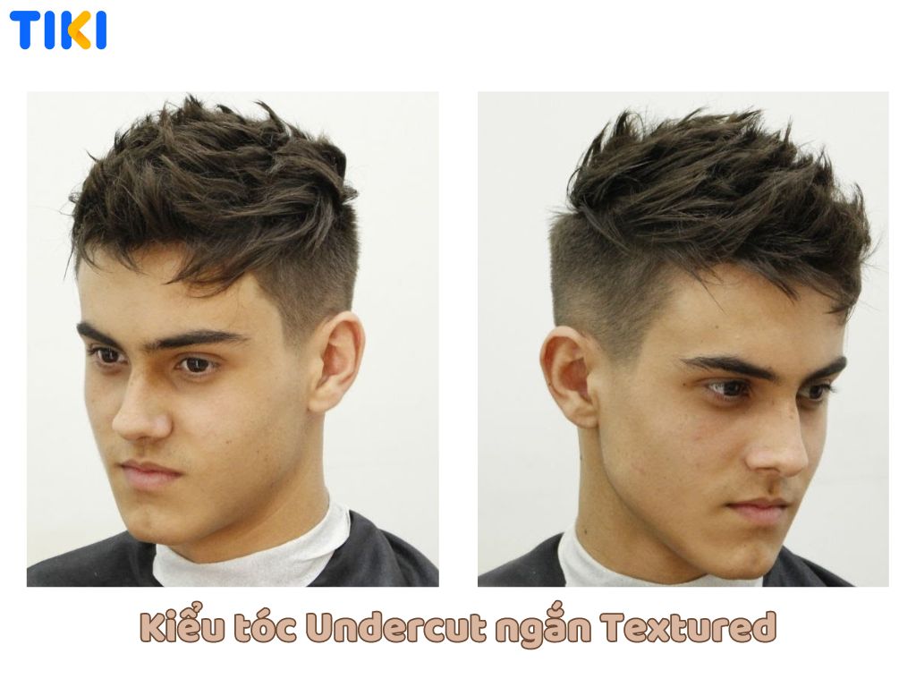 Kiểu tóc Undercut ngắn Textured