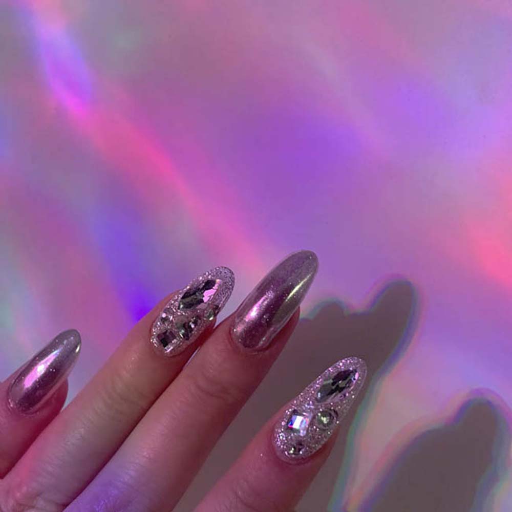 Mẫu nail Hàn Quốc đính đá