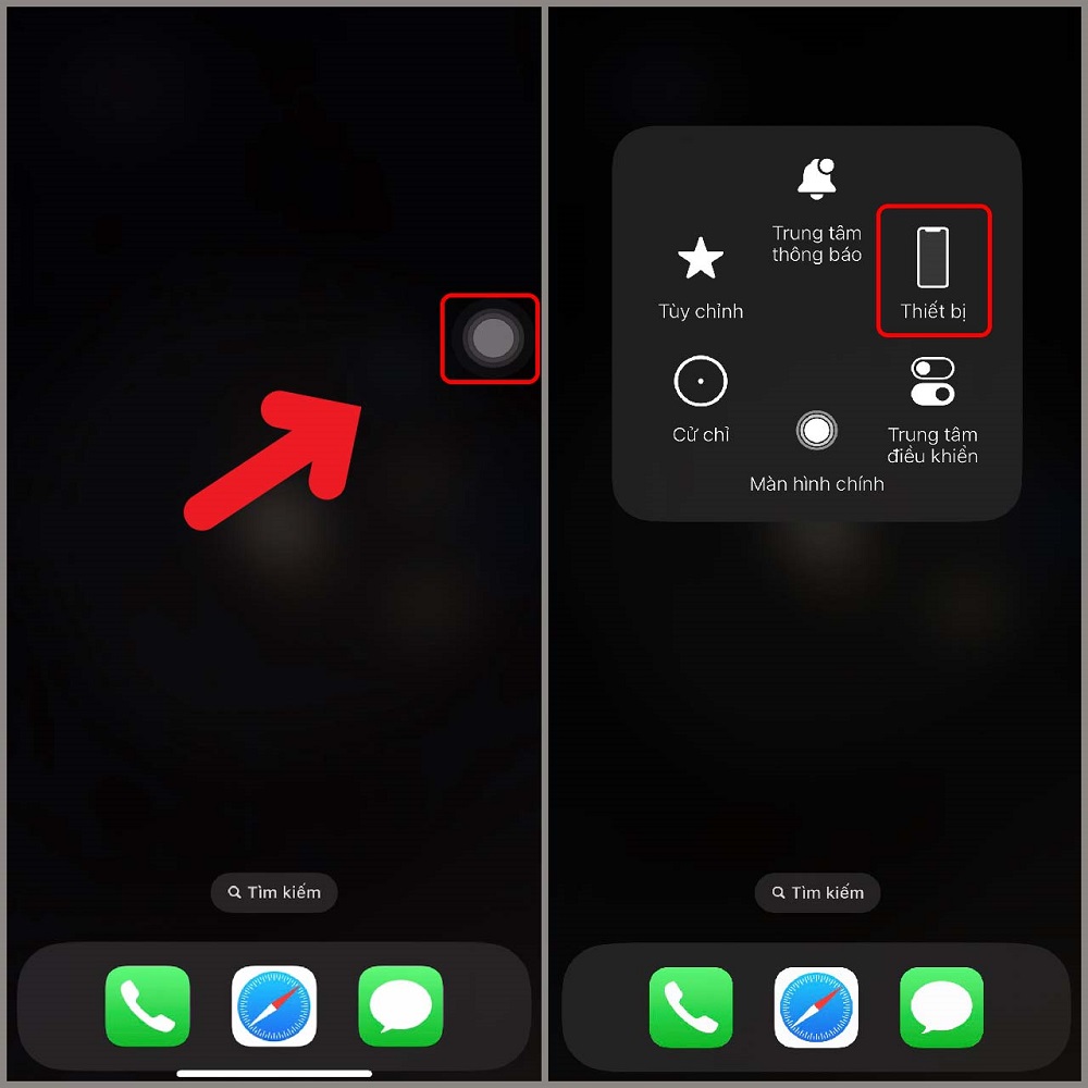 Chụp màn hình iPhone Xs Max bằng nút Home ảo