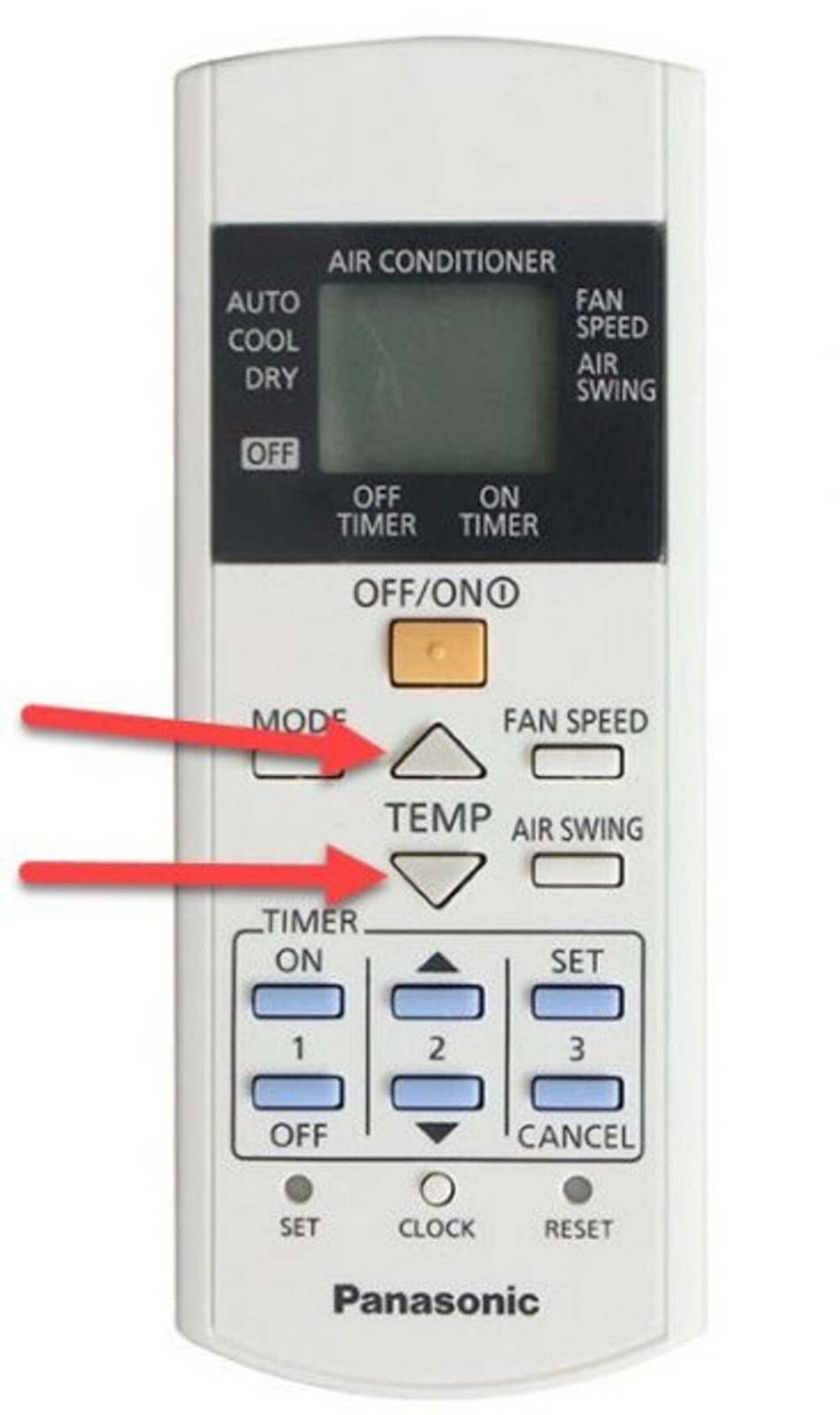 Cách thiết lập nhiệt độ trên điều khiển điều hòa Panasonic