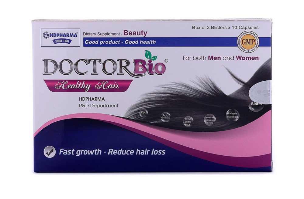 Viên uống DoctorBio giúp tóc mọc nhanh và hạn chế tóc bạc sớm