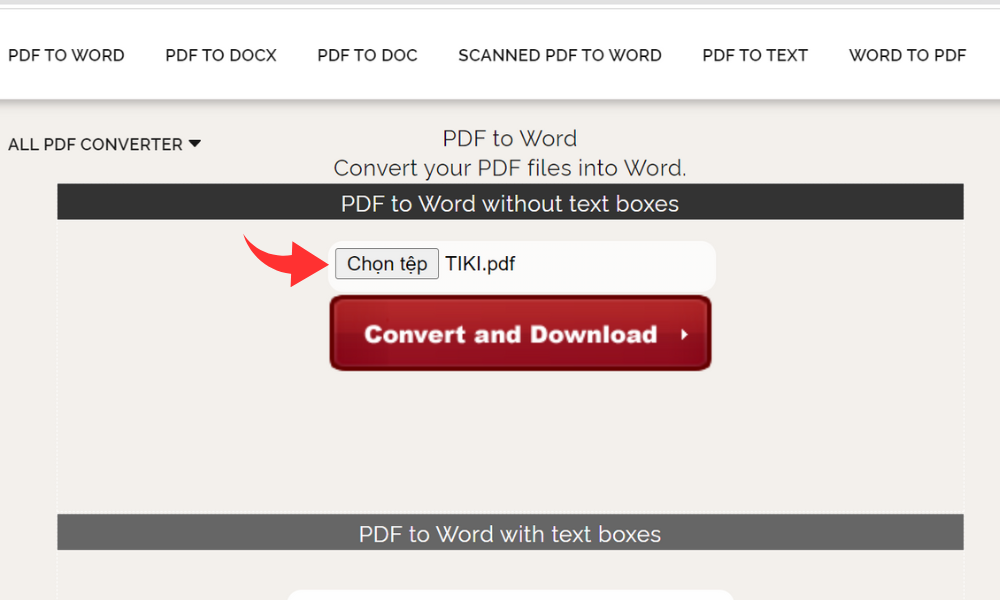 Nhấn Convert and Download