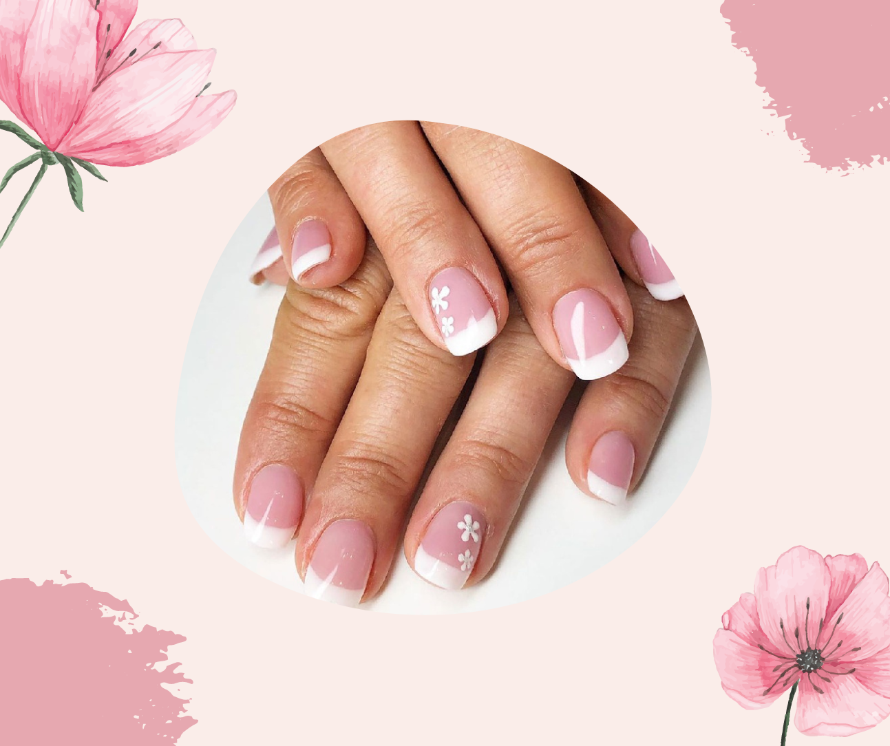 Nail French đầu móng màu nước gạo 